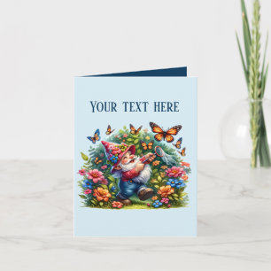 Tarjeta Los amantes del gnomo de Cuadros Garden agregan te