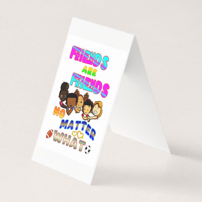 Tarjeta Los amigos son amigos sin importar qué (Anverso)