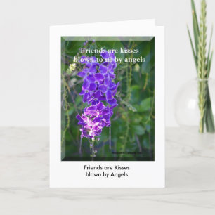 Tarjeta Los amigos son besos que nos soplan los ángeles, F