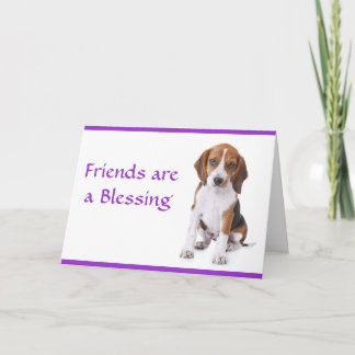 Tarjeta Los amigos son una bendición para el perro de cach