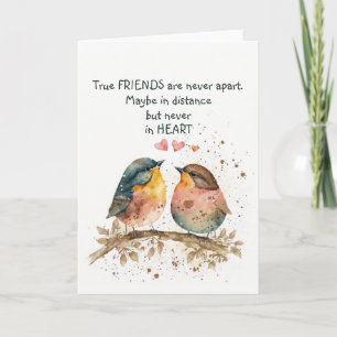 Tarjeta Los amigos verdaderos nunca están separados, tal v