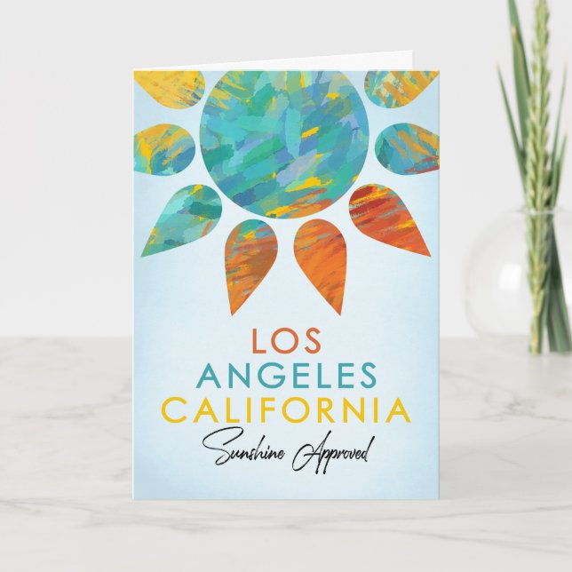 Tarjeta Los Angeles California Sunshine Travel (Anverso)