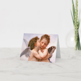 Tarjeta Los ángeles primero se besan, Bouguereau