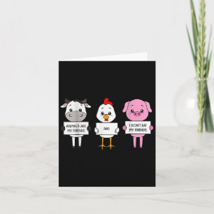 Tarjeta Los animales son mis amigos y no como a mis amigos