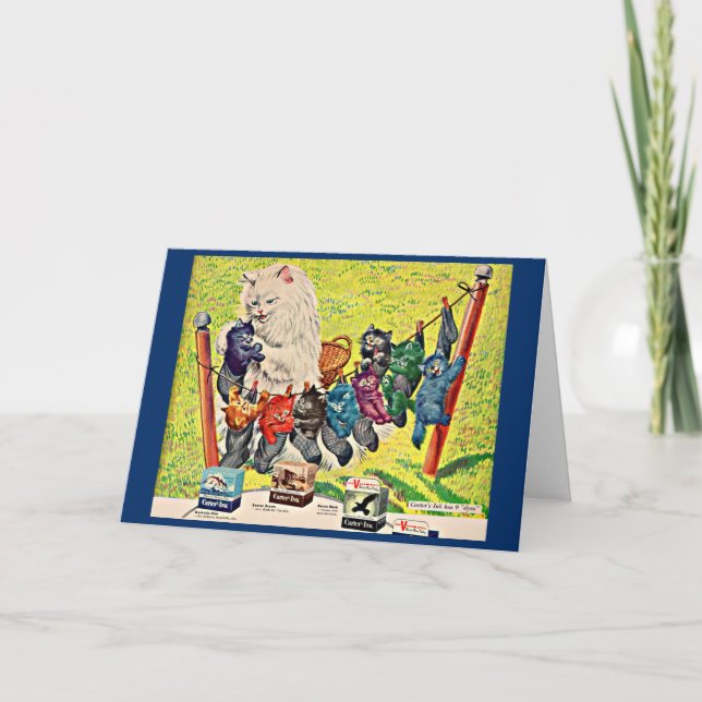 Tarjeta Los años 1940 el gato y los gatitos de la tinta y  (Anverso)