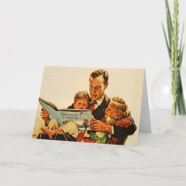 Tarjeta Los años 40 de los niños de la lectura de la (Anverso)