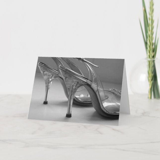 Tarjeta los años 50 tallaron los talones del lucite que (Anverso)