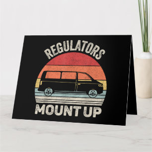 Tarjeta Los anticuados reguladores de la retro montan a un