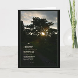 Tarjeta Los árboles 5x7 del poema de Joyce Kilmer doblaron