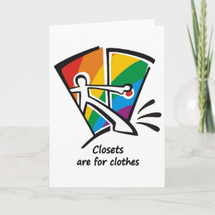 Tarjeta Los armarios están para la ropa