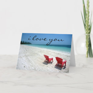 Tarjeta los asientos de playa amar
