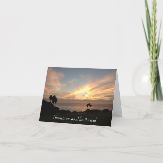 Tarjeta Los atardeceres son buenos para los Soul Notecards (Anverso)