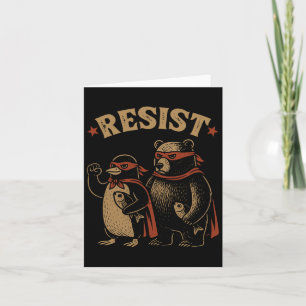 Tarjeta Los avispones de oso pingüino resisten a los graci