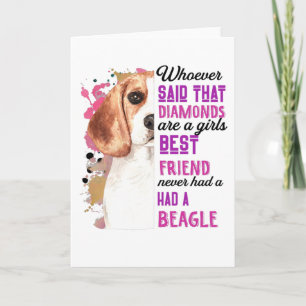 Tarjeta Los Beagles Son El Mejor Amigo De Una Chica Perro 