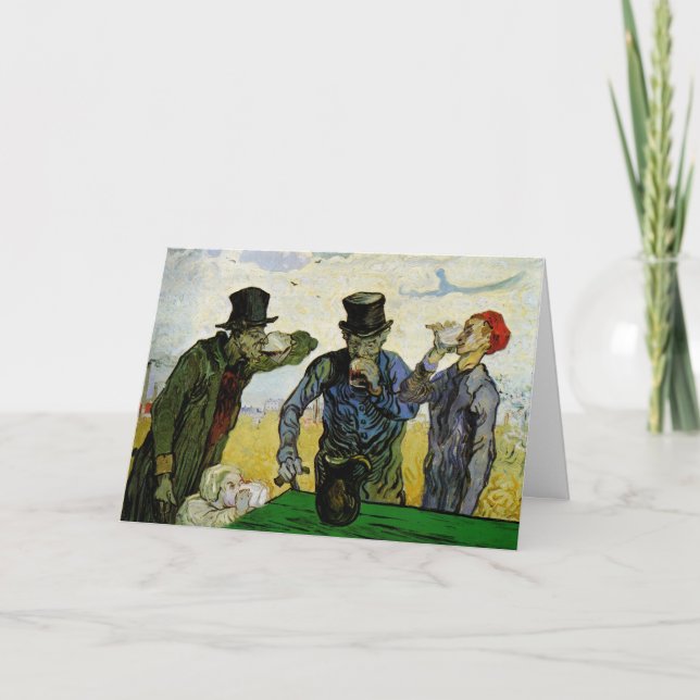Tarjeta Los bebedores por Vincent van Gogh (Anverso)