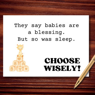 Tarjeta Los bebés son una bendición, pero también lo fue e