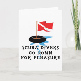 Tarjeta Los Buceadores De Scuba Bajan Por Placer