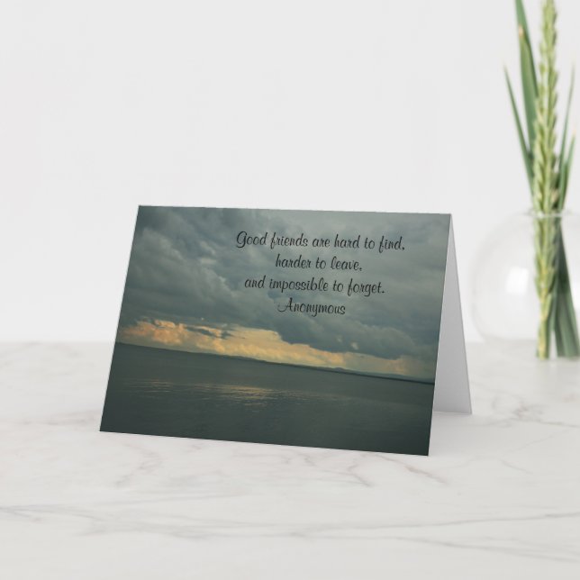 Tarjeta Los buenos amigos son difíciles de encontrar la ta (Anverso)