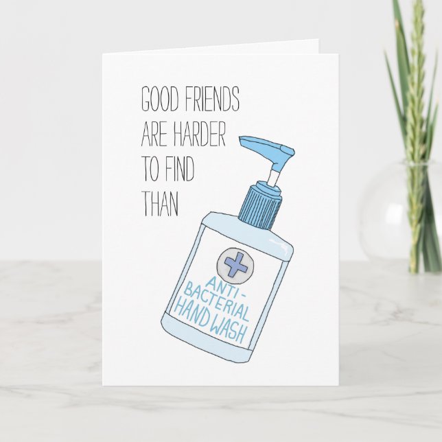 Tarjeta los buenos amigos son más difíciles de encontrar e (Anverso)