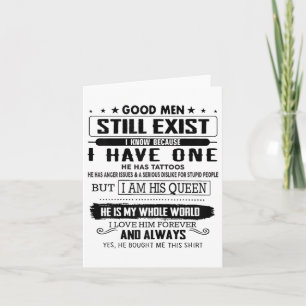 Tarjeta Los buenos hombres todavía existen, lo sé porque t