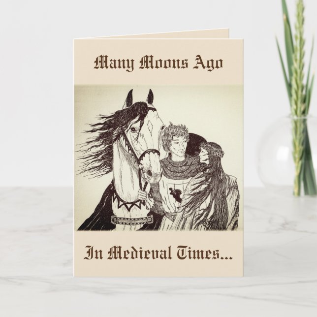 Tarjeta "¡Los caballeros cortejaron a las damas!" (Anverso)