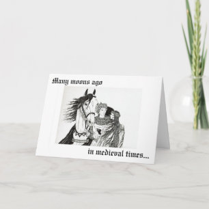 Tarjeta "Los caballeros cortejaron doncellas"