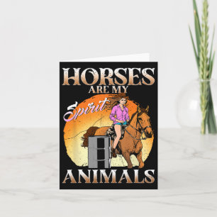 Tarjeta Los Caballos Son Mis Animales De Espíritu En La Gr