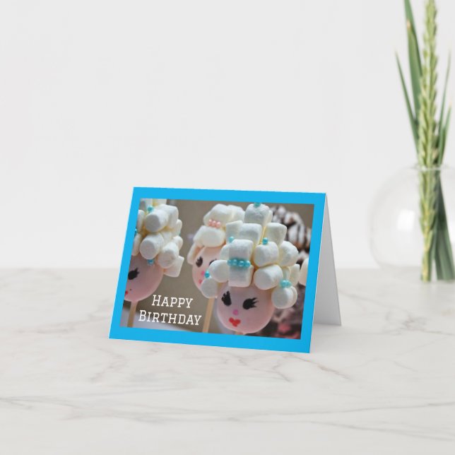 TARJETA *LOS CABEZAS DE MARSHMELLOW DICEN *FELIZ DIEZ CUMP (Anverso)