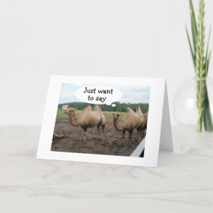 TARJETA LOS CAMELLOS DICEN QUE NO HAY DÍA HUMP-ES TU CUMPL