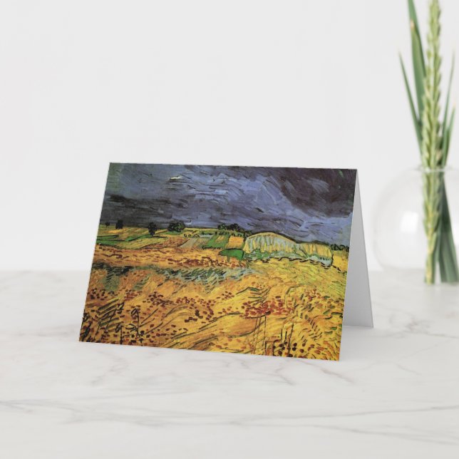 Tarjeta Los campos de Vincent van Gogh (Anverso)