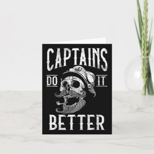 Tarjeta Los capitanes Lo Hacen Mejor Capitán En Bote