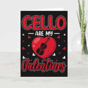 Tarjeta Los cellos son mi San Valentín Cellista Día de San
