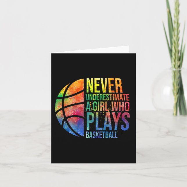 Tarjeta Los Chicas De Hoops Nunca Subestiman A Un Chica Qu (Anverso)