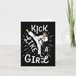Tarjeta Los Chicas De Karate Son Como Un Taekwondo De Kick