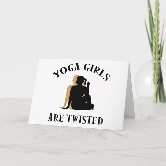 Tarjeta Los chicas de la yoga son regalo torcido (Anverso)