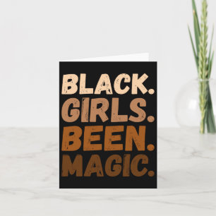 Tarjeta Los Chicas negros fueron la magia Melanin African 