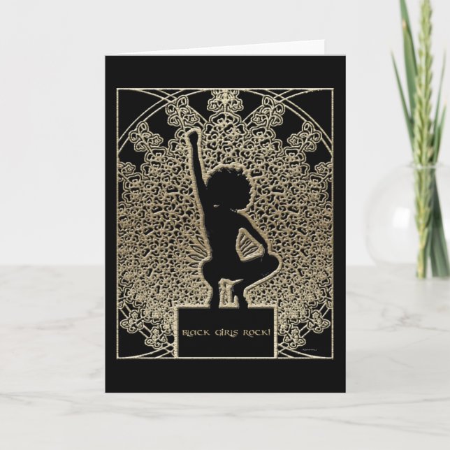 Tarjeta ¡Los Chicas negros rockean! (Anverso)