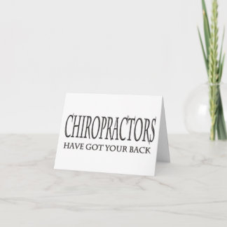Tarjeta Los Chiropractors tienen su parte posterior