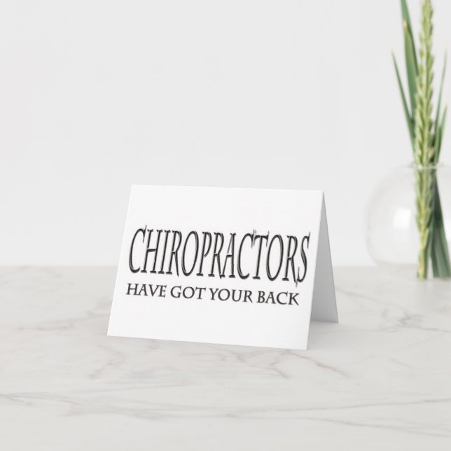 Tarjeta Los Chiropractors tienen su parte posterior (Anverso)