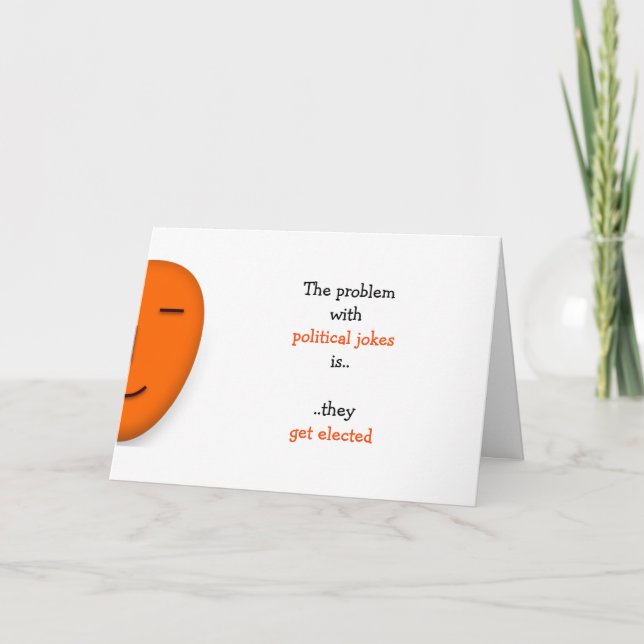 Tarjeta Los chistes políticos consiguen humor divertido (Anverso)