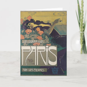Tarjeta Los cigarrillos París,