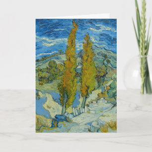 Tarjeta Los Cipreses de Van Gogh - Cielo Azul Giratorio Ar