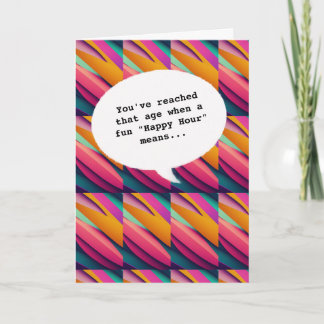 Tarjeta Los colores de la moda Feliz Hora Volviendo un cum