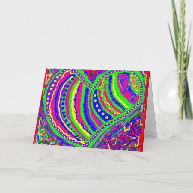 Tarjeta Los colores del amor (Anverso)