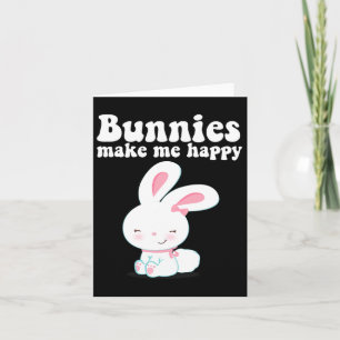 Tarjeta Los conejitos me hacen feliz niña pequeña mamá lin