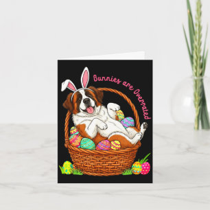Tarjeta Los conejos están sobrevalorados Pascua San Bernar