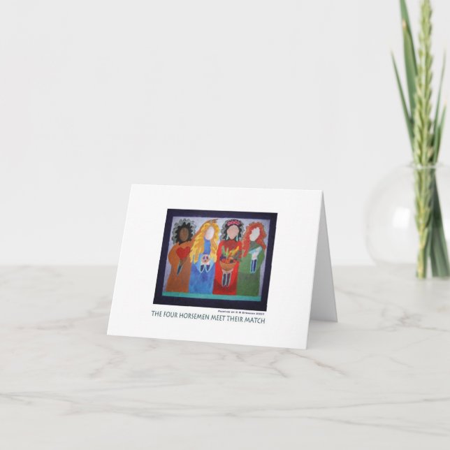 Tarjeta Los cuatro jinetes resuelven su partido (Anverso)