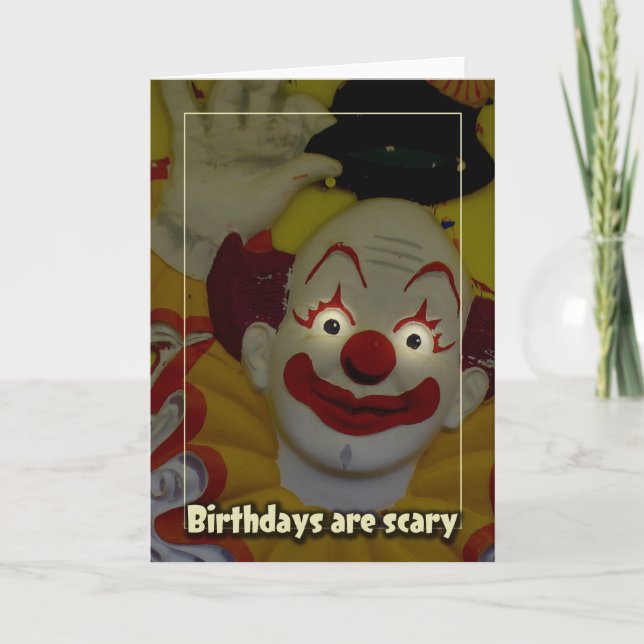 Tarjeta Los cumpleaños son aterradores (Anverso)