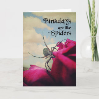 Tarjeta Los cumpleaños son como las arañas