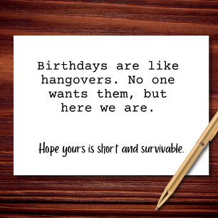 Tarjeta Los Cumpleaños Son Como Las Resacas
